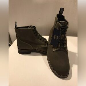 Polo Ralph Lauren Army Olive Green Canvas Boots Men's Size: 12 D